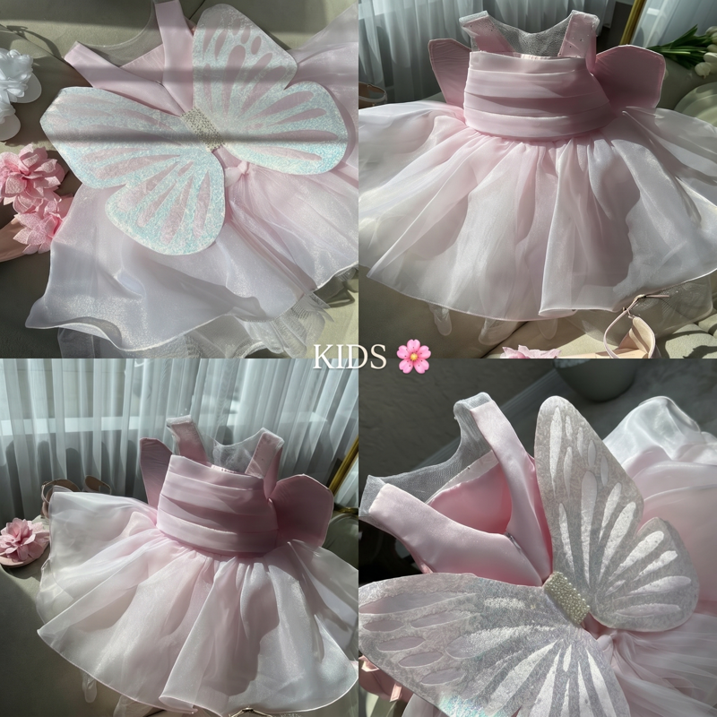 Organza Butterfly Sleeveless Short Dresses - image 3