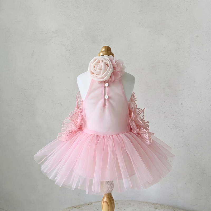 Mesh Applique Sleeveless Short Dresses - image 2