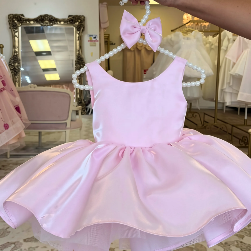 Liquid Satin Backless Bow Sleeveless Short Dresses - image 4