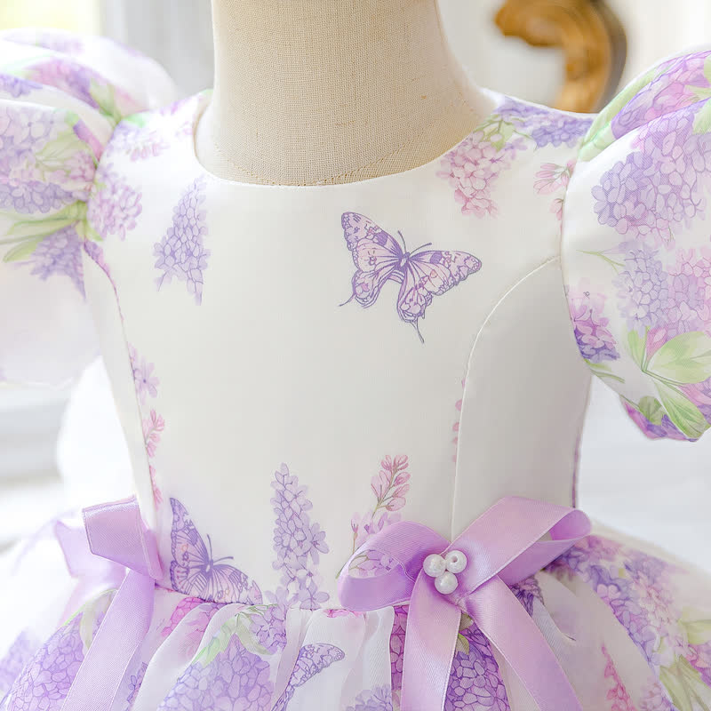 Organza Bow Short Sleeve Midi Dresses - image 5