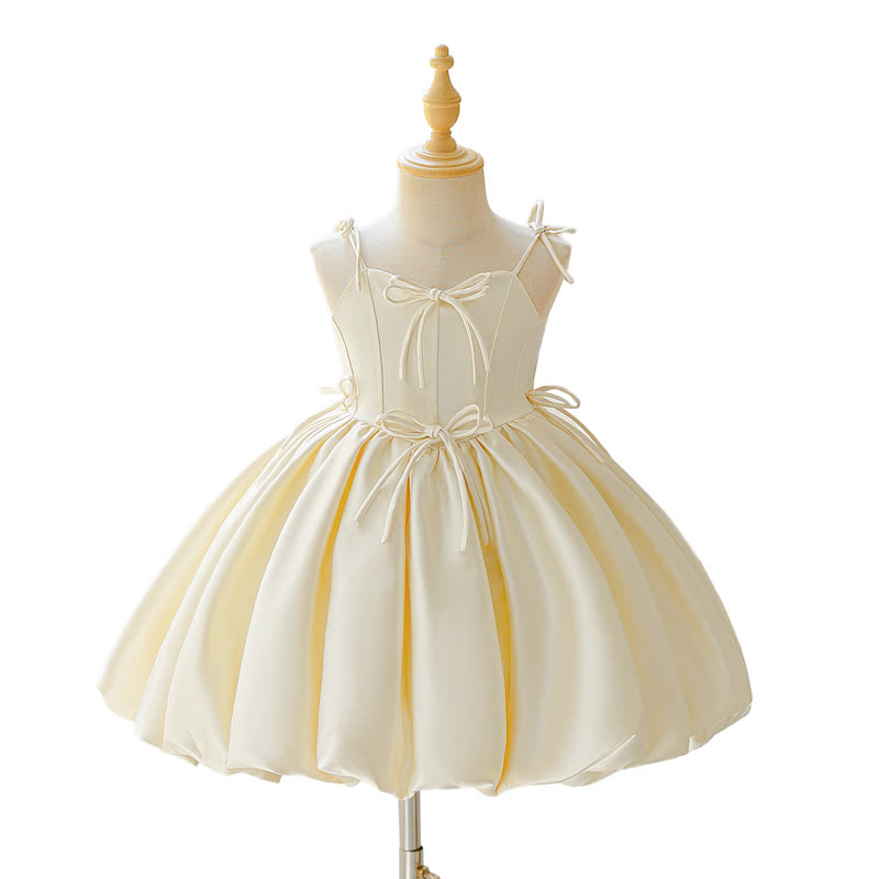 Satin Bow Sleeveless Midi Dresses - image 5