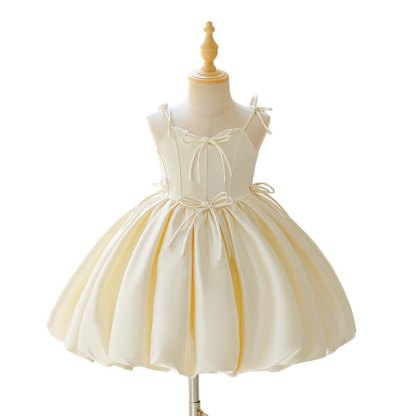 Satin Bow Sleeveless Midi Dresses - image 5