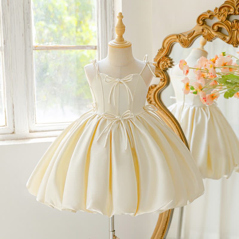 Satin Bow Sleeveless Midi Dresses - image 2
