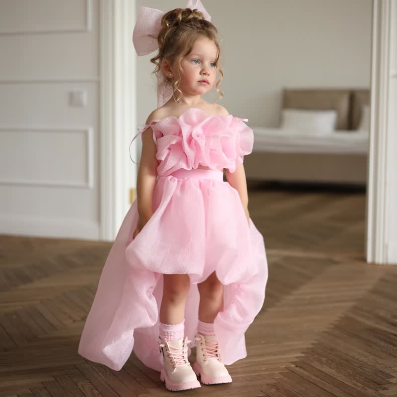 Chemical Fiber Blend Rosette Sleeveless Midi Two-piece set - image 2