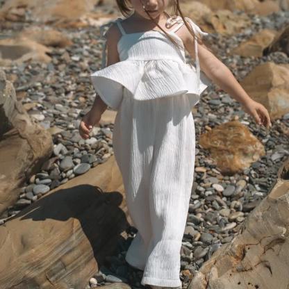 100% Cotton Knot Front Sleeveless Long Two-piece set - image 5
