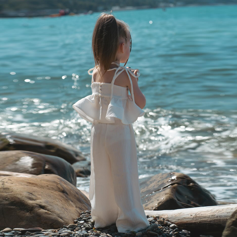 100% Cotton Knot Front Sleeveless Long Two-piece set - image 2