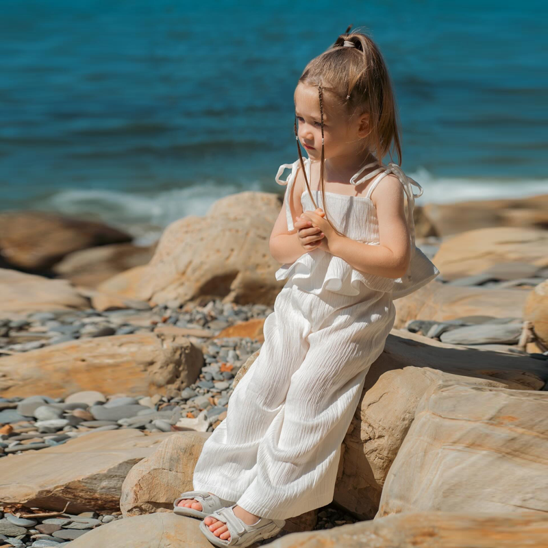 100% Cotton Knot Front Sleeveless Long Two-piece set - image 3