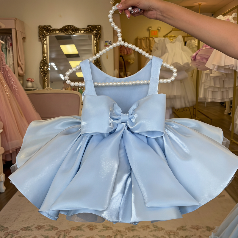 Liquid Satin Backless Bow Sleeveless Short Dresses - image 6