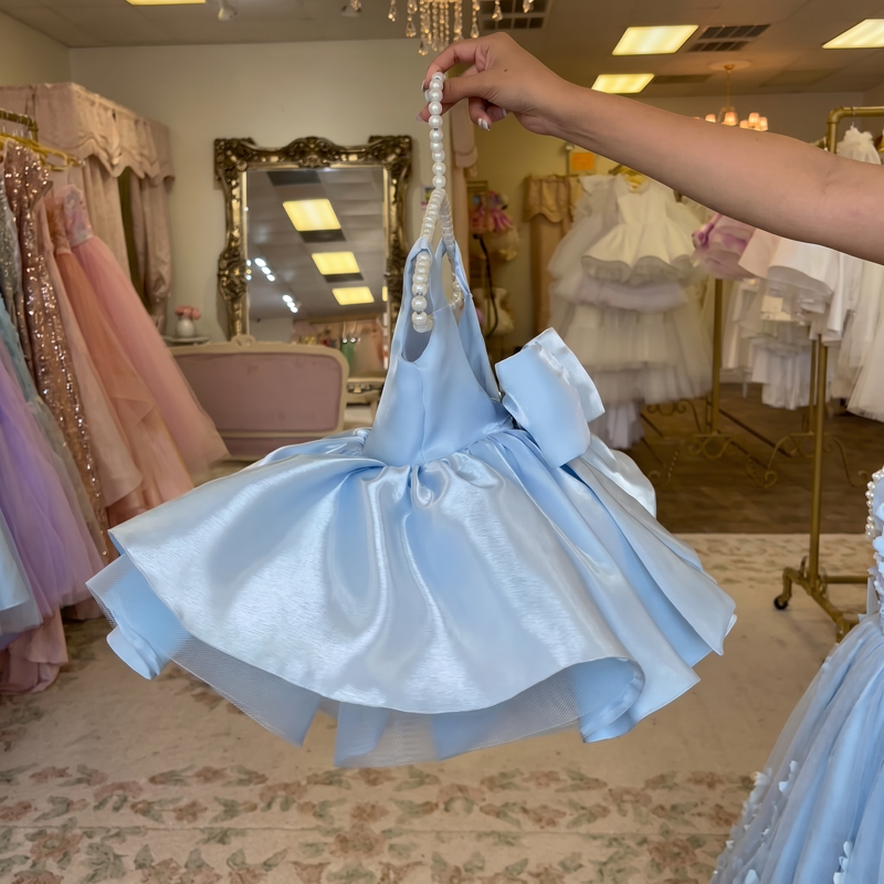 Liquid Satin Backless Bow Sleeveless Short Dresses - image 7