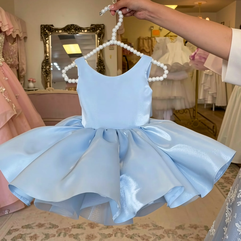 Liquid Satin Backless Bow Sleeveless Short Dresses - image 8