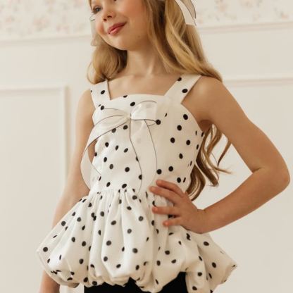 Chemical Fiber Blend Bow Sleeveless Regular Two-piece set - image 7