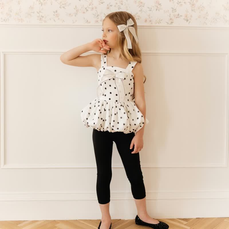 Chemical Fiber Blend Bow Sleeveless Regular Two-piece set - Set - 8Y - image 1