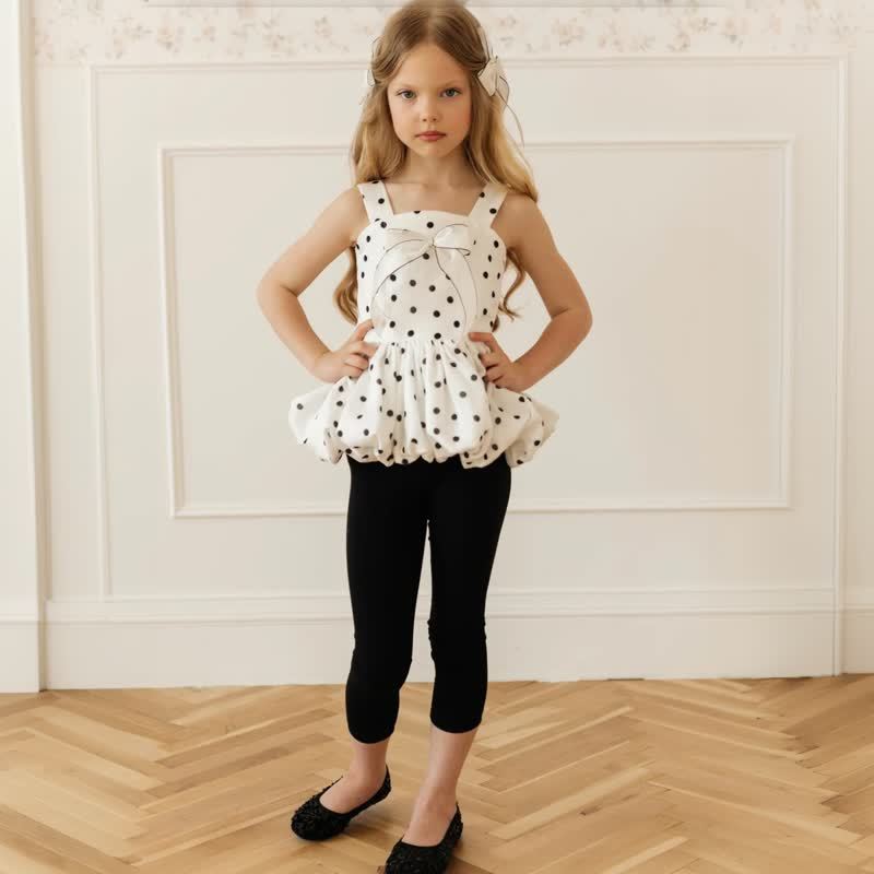 Chemical Fiber Blend Bow Sleeveless Regular Two-piece set - image 2