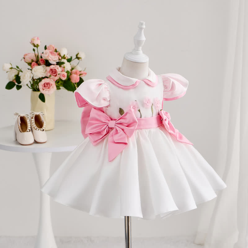Satin Bow Cap Sleeve Midi Dresses - image 3