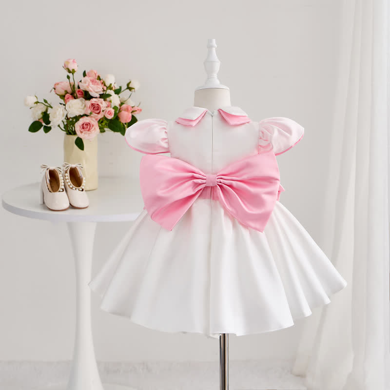 Satin Bow Cap Sleeve Midi Dresses - image 2