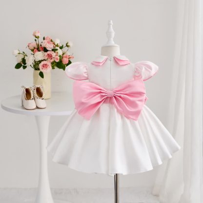 Satin Bow Cap Sleeve Midi Dresses - image 2
