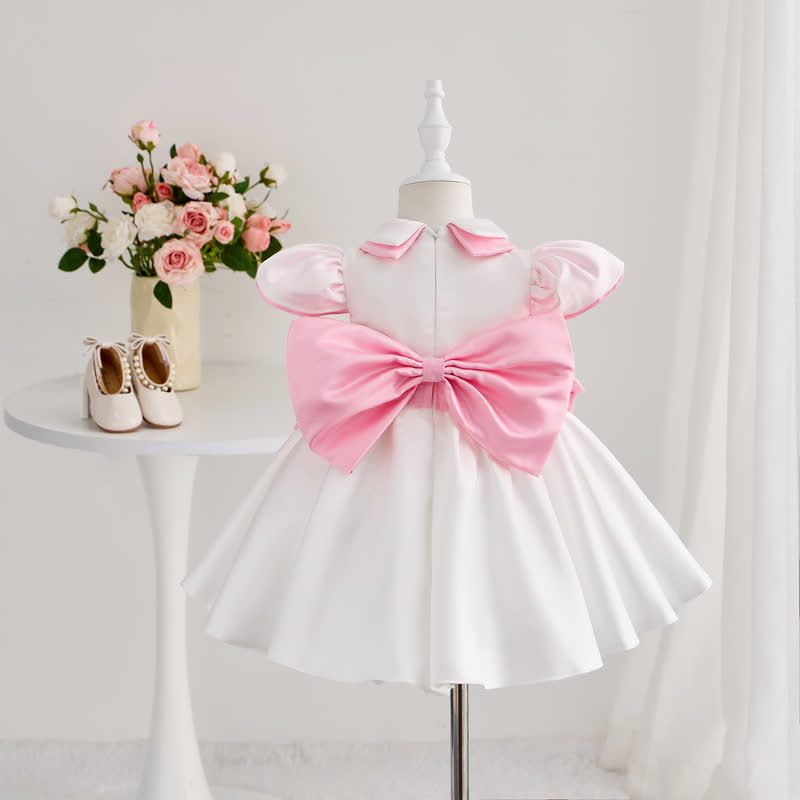 Satin Bow Cap Sleeve Midi Dresses - image 2
