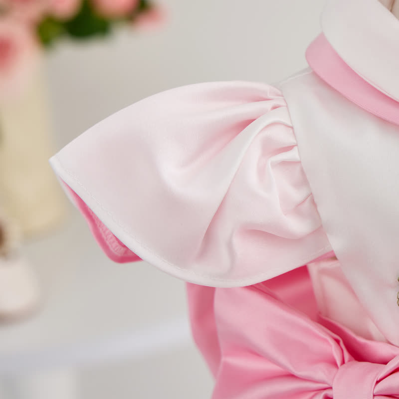 Satin Bow Cap Sleeve Midi Dresses - image 6