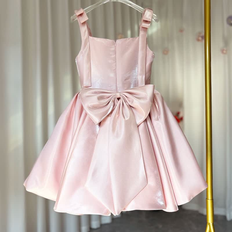 Chemical Fiber Blend Bow Sleeveless Midi Dresses - image 2