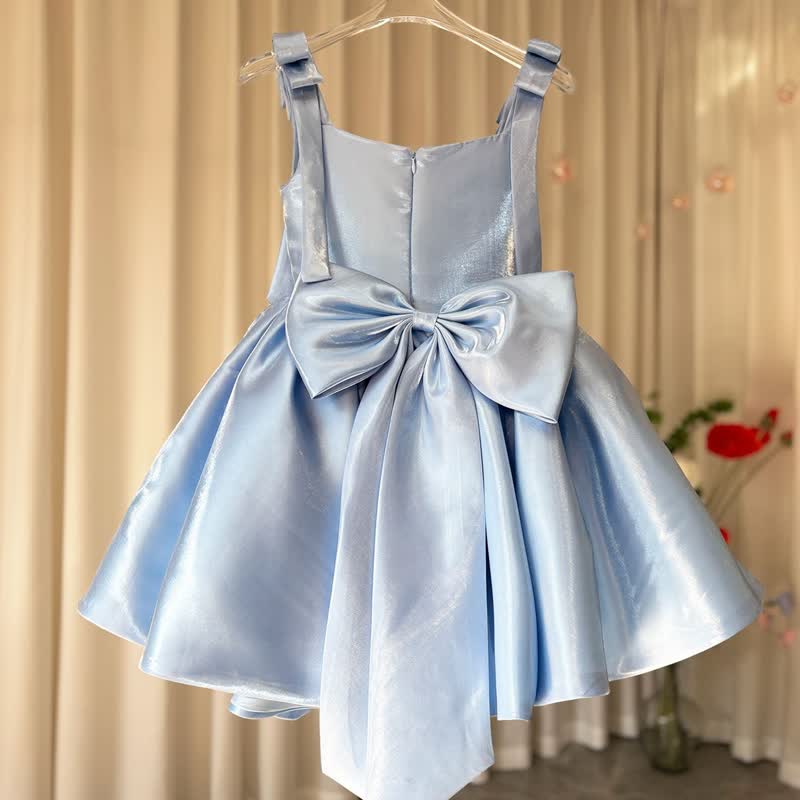 Chemical Fiber Blend Bow Sleeveless Midi Dresses - image 7