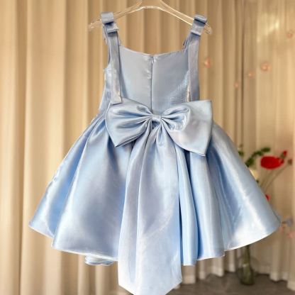 Chemical Fiber Blend Bow Sleeveless Midi Dresses - image 7