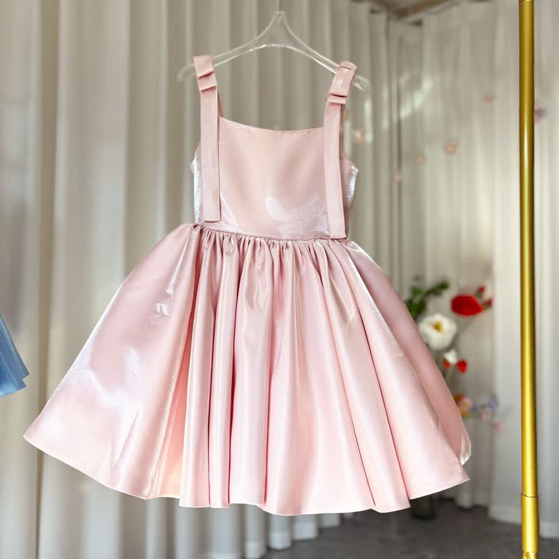 Chemical Fiber Blend Bow Sleeveless Midi Dresses - image 5