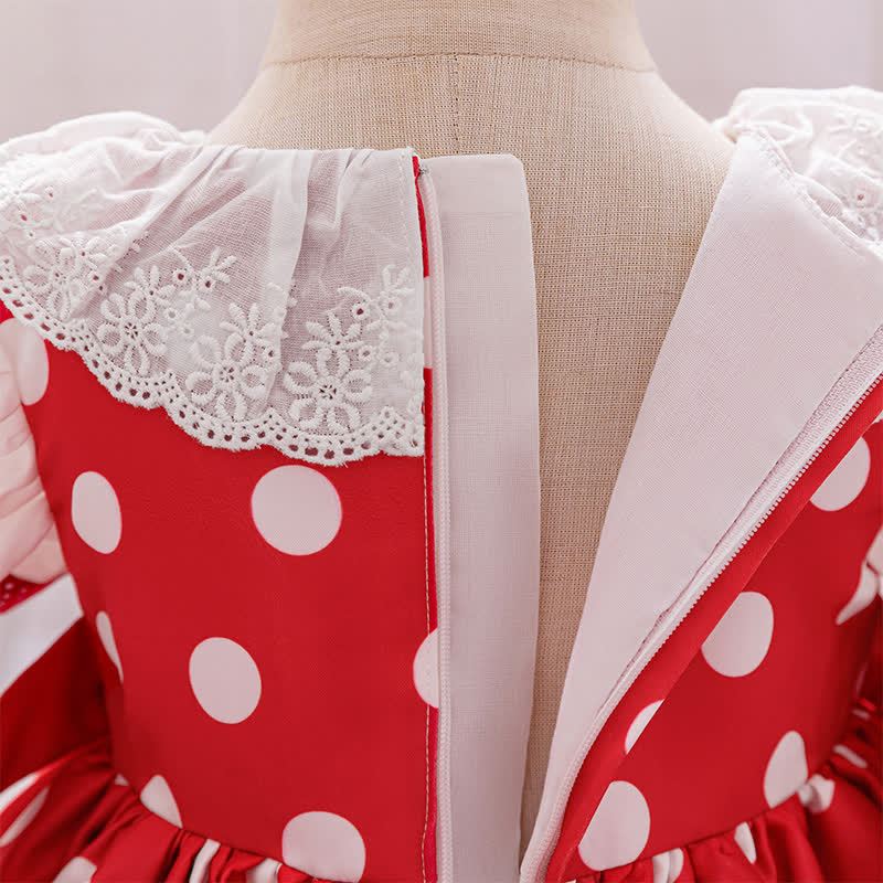 Satin Lace Edge Fluffy Short Sleeve Short Dresses With Headscarf - image 9