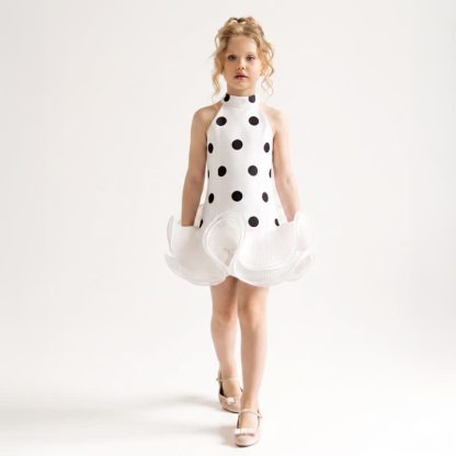 SCUBA KNIT Bow Sleeveless Short Dresses - image 3