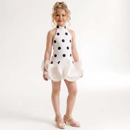 SCUBA KNIT Bow Sleeveless Short Dresses - image 2