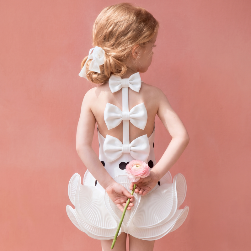 SCUBA KNIT Bow Sleeveless Short Dresses - image 11
