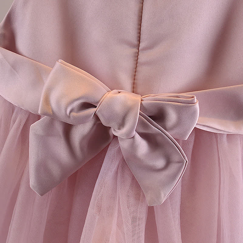 Silk Fabrics Rosette Sleeveless Short Dresses - image 12