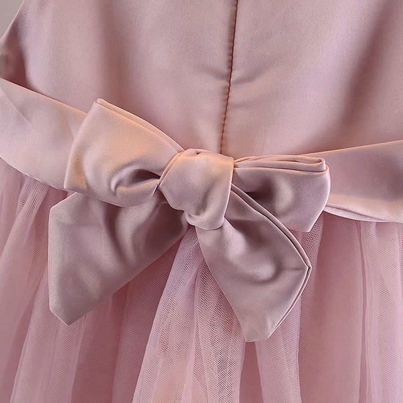 Silk Fabrics Rosette Sleeveless Short Dresses - image 12