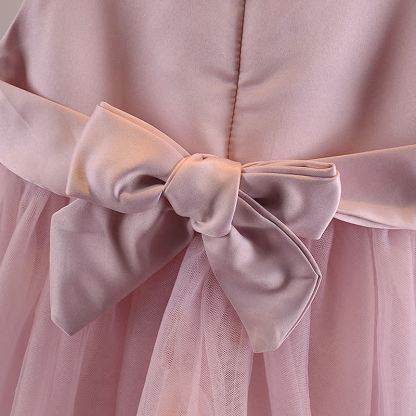 Silk Fabrics Rosette Sleeveless Short Dresses - image 12