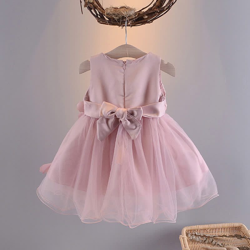 Silk Fabrics Rosette Sleeveless Short Dresses - image 10