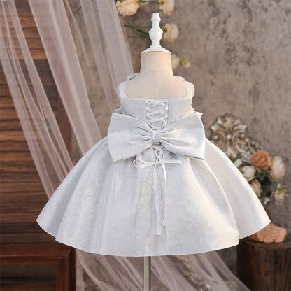Silk-blend Bow Sleeveless Short Dresses - image 3