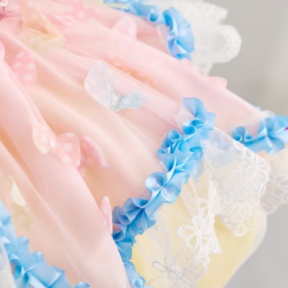 Chemical Fiber Blend Bow Sleeveless Short Dresses - image 7