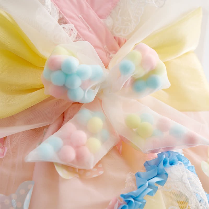Chemical Fiber Blend Bow Sleeveless Short Dresses - image 8