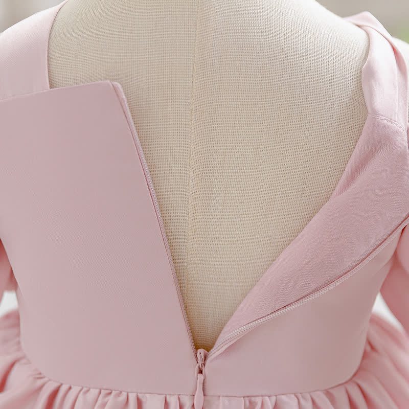 Satin Bow Short Sleeve Midi Dresses - image 9