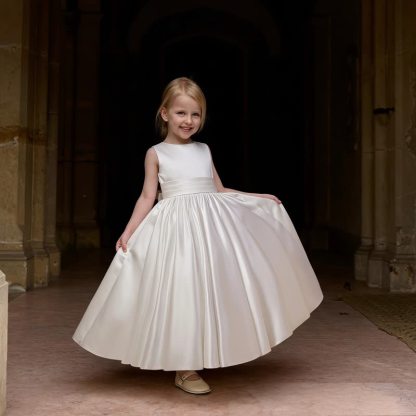 Satin Bow Sleeveless Maxi Dresses - image 5