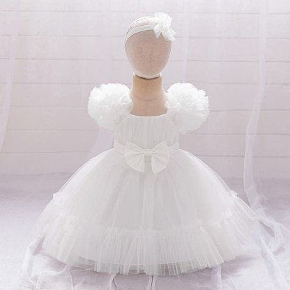 Mesh Bow Sleeveless Short Dresses - image 3