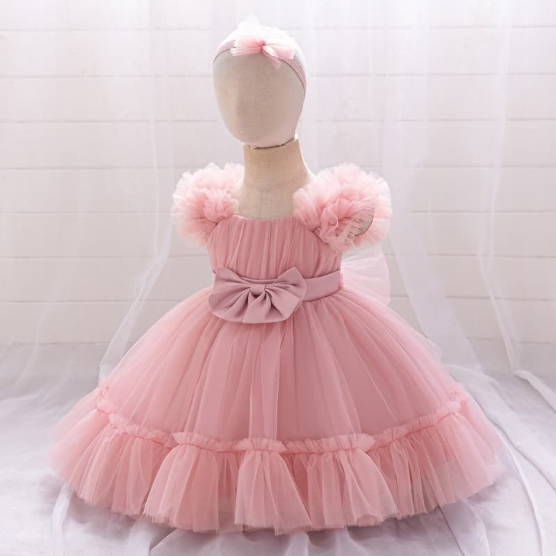 Mesh Bow Sleeveless Short Dresses - image 12