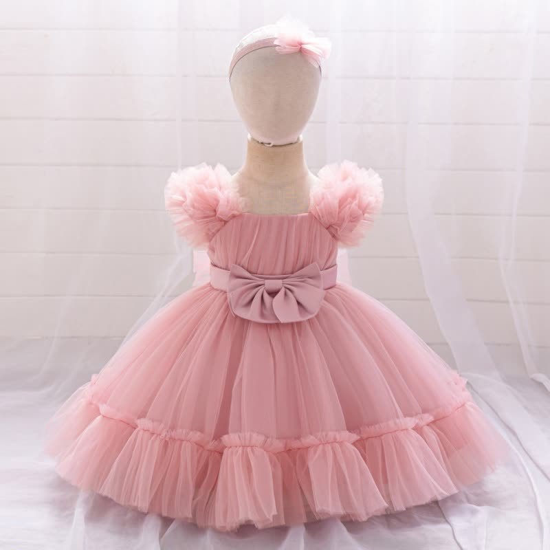 Mesh Bow Sleeveless Short Dresses - image 10