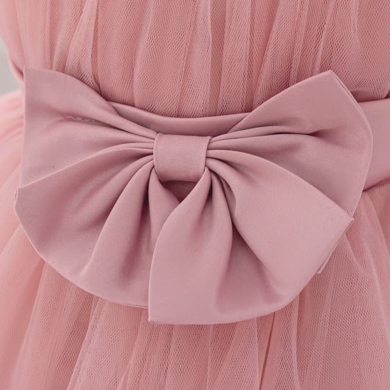 Mesh Bow Sleeveless Short Dresses - image 16