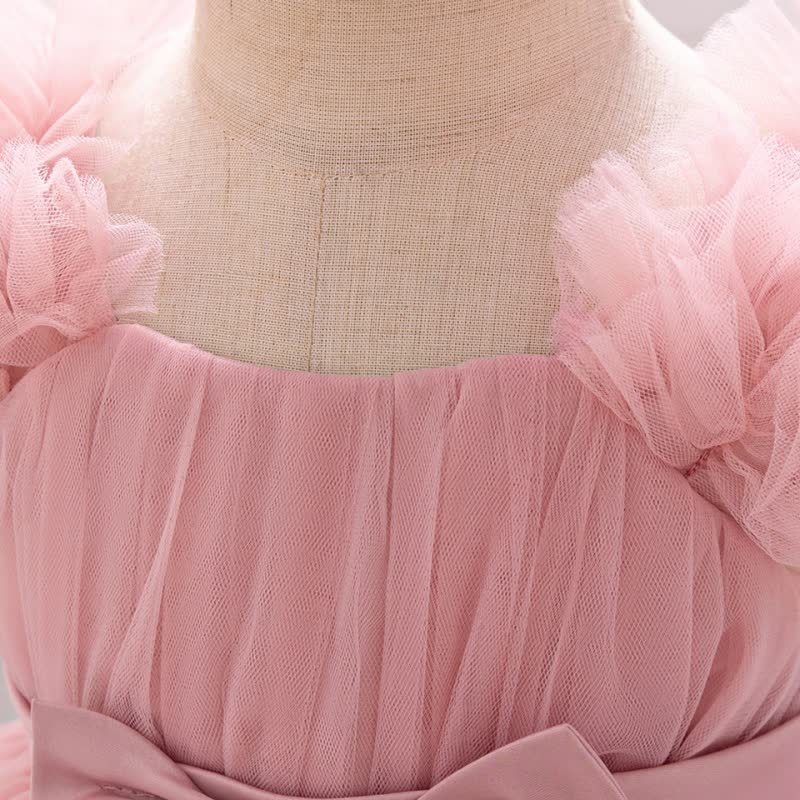 Mesh Bow Sleeveless Short Dresses - image 15