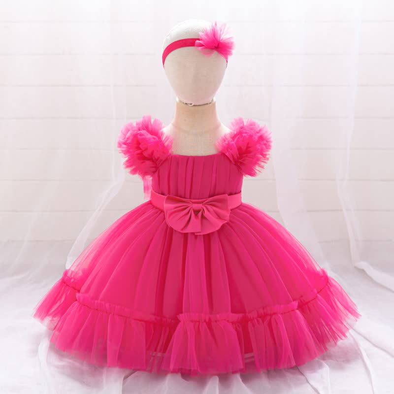 Mesh Bow Sleeveless Short Dresses - image 19