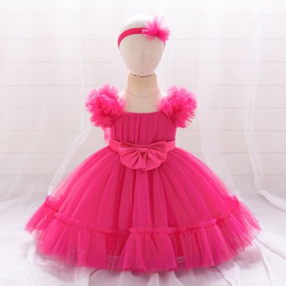 Mesh Bow Sleeveless Short Dresses - image 19