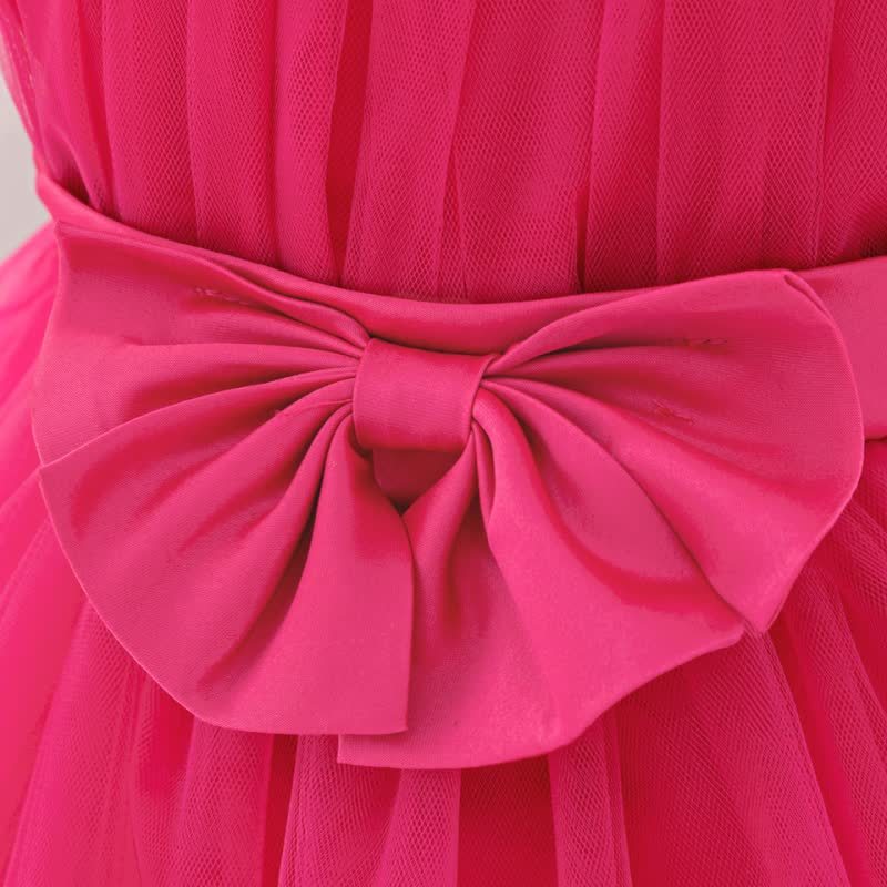Mesh Bow Sleeveless Short Dresses - image 25