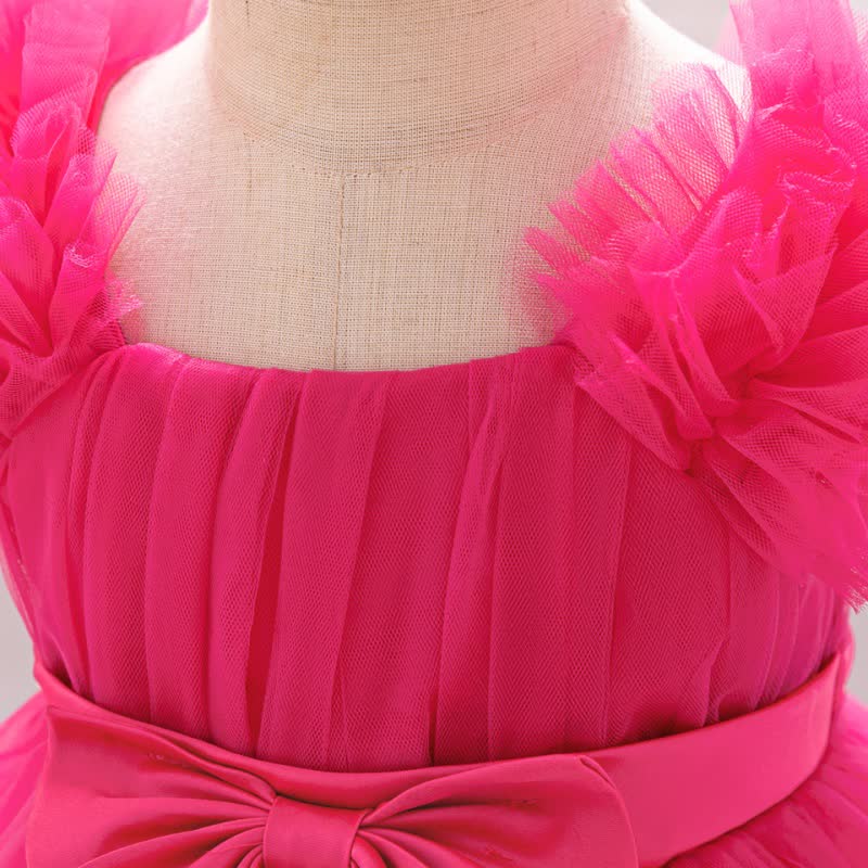 Mesh Bow Sleeveless Short Dresses - image 24