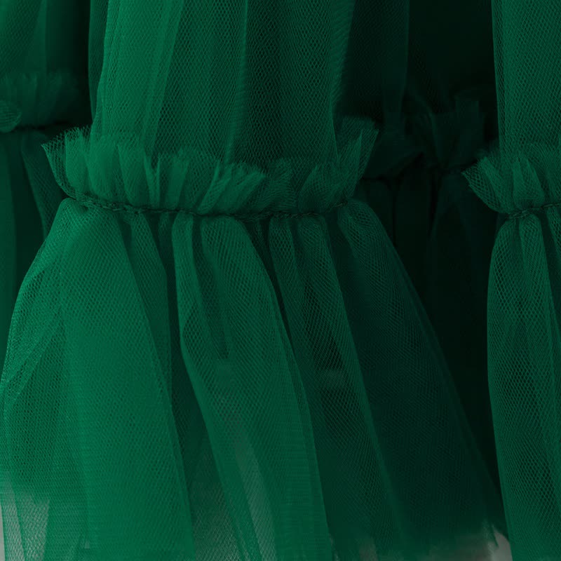 Mesh Bow Sleeveless Short Dresses - image 35