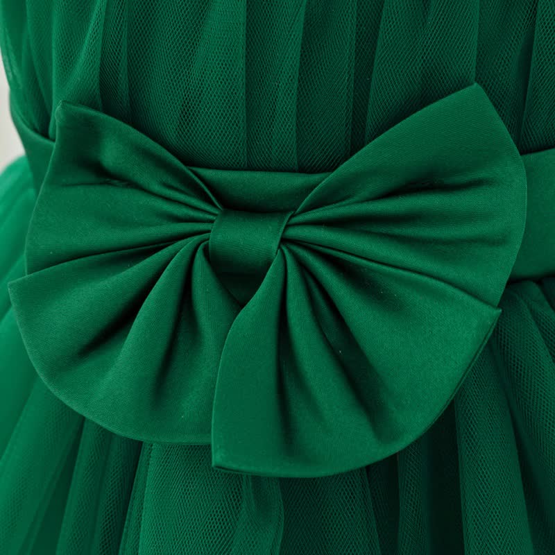 Mesh Bow Sleeveless Short Dresses - image 34